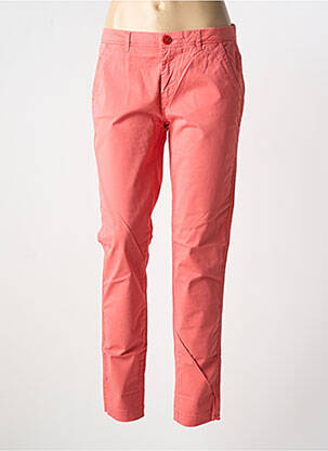Pantalon chino tissage popeline taille normale orange REIKO femme
