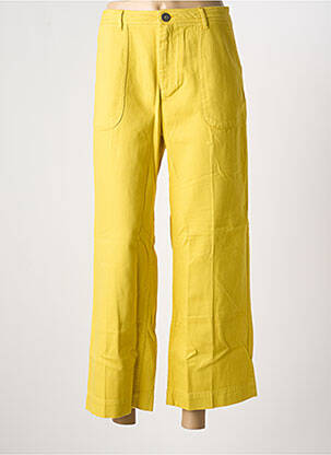 Pantalon large fermeture zippée sous rabat boutonné taille normale jaune LAB DIP PARIS femme