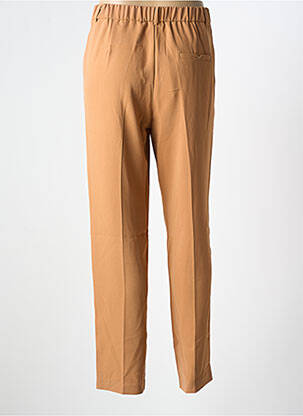 Pantalon droit tissage crêpe taille normale marron GRACE & MILA femme