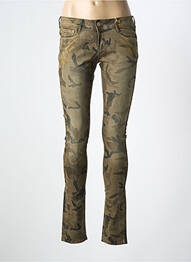 Pantalon slim taille basse taille basse vert CIMARRON femme