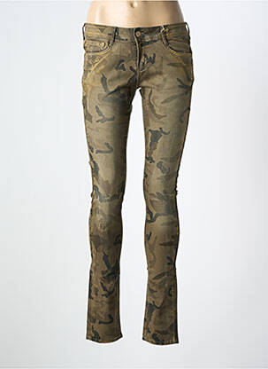 Pantalon slim taille basse taille basse vert CIMARRON femme
