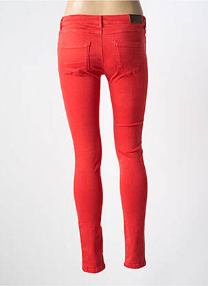 Jeans skinny stretch taille basse rouge DONOVAN femme