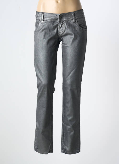 Jeans coupe droite argent FREESOUL pour femme