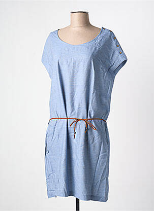 Robe mi-longue manches courtes manches courtes bleu TINSELS femme