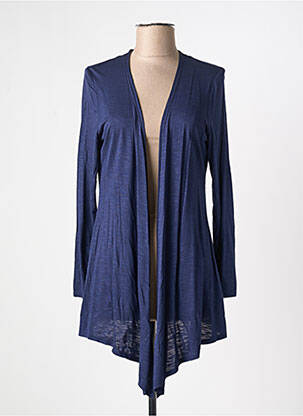 Gilet manches longues stretch bleu MARBLE femme