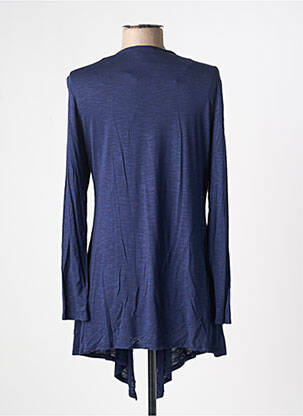 Gilet manches longues stretch bleu MARBLE femme