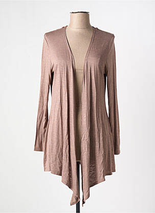 Gilet manches longues stretch marron MARBLE femme