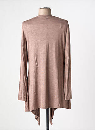 Gilet manches longues stretch marron MARBLE femme
