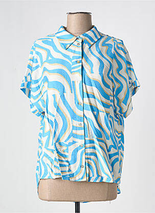 Chemisier manches courtes manches courtes bleu ESQUALO femme