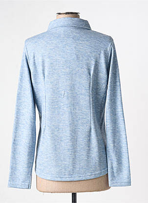 Chemisier coupe cintrée manches longues bleu I.ODENA femme