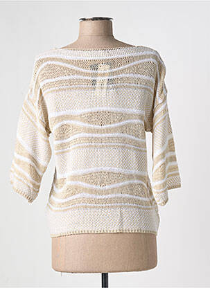 Gilet manches longues manches 3/4 beige I.ODENA femme