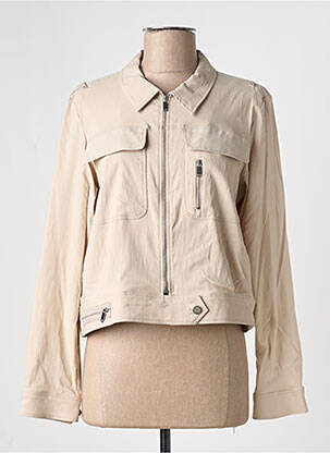 Veste casual coupe droite beige EVA KAYAN femme