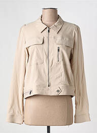 Veste casual coupe droite beige EVA KAYAN femme