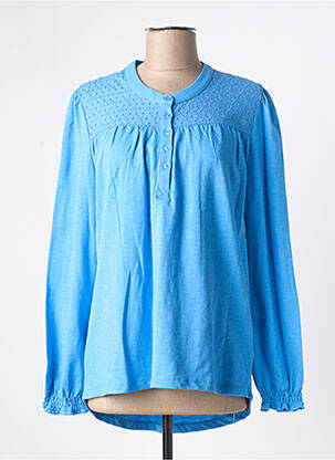 Blouse col rond manches longues bleu MD'M femme