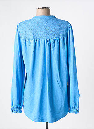 Blouse col rond manches longues bleu MD'M femme