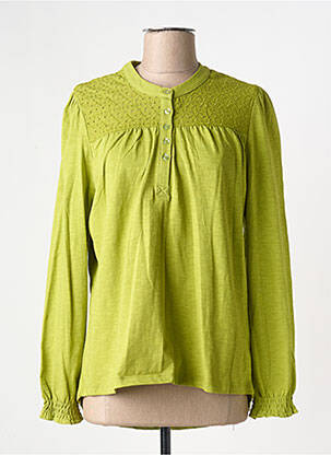 Blouse col rond manches longues vert MD'M femme