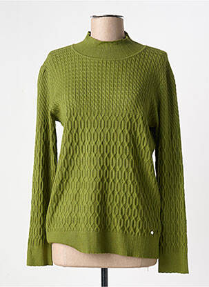 Pull coupe cintrée manches longues vert MD'M femme