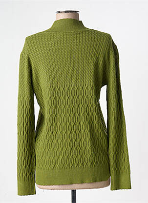 Pull coupe cintrée manches longues vert MD'M femme