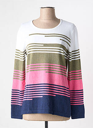 Pull coupe droite manches longues blanc MARBLE femme