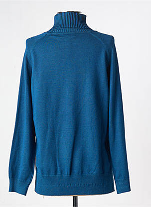 Pull col roulé manches longues manches longues bleu MD'M femme