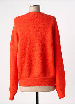 Pull coupe droite manches longues orange MD'M femme