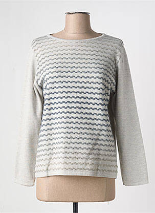 Pull coupe cintrée manches longues gris I.ODENA femme