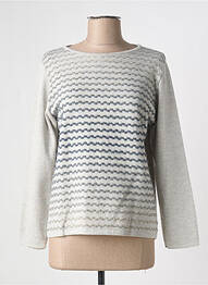 Pull coupe cintrée manches longues gris I.ODENA femme