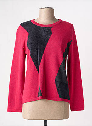 Pull coupe cintrée manches longues rose I.ODENA femme