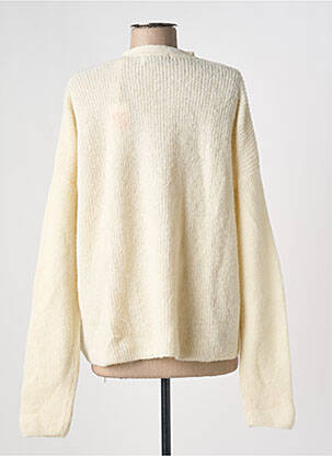 Pull coupe droite manches longues beige THINKING MU femme