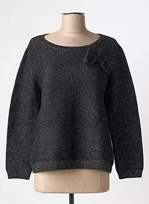 Pull coupe droite manches longues noir EMILE ET IDA femme
