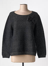Pull col rond manches longues noir EMILE ET IDA femme