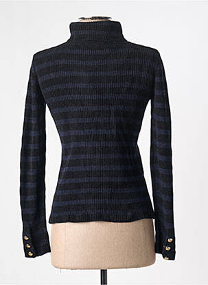 Pull col roulé coupe cintrée manches longues noir SESSUN femme