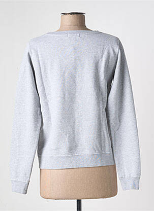Sweat-shirt sérigraphie floquée manches longues gris FRENCH DISORDER femme