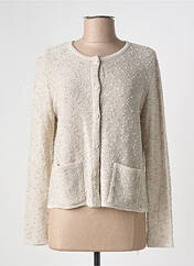 Gilet manches longues beige I.ODENA pour femme seconde vue