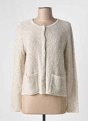 Gilet manches longues beige I.ODENA pour femme