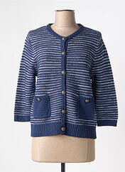 Gilet manches longues bleu MARBLE pour femme seconde vue