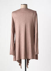 Gilet manches longues marron MARBLE pour femme seconde vue