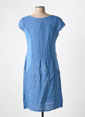 Robe mi-longue bleu COULEURS DU TEMPS pour femme seconde vue
