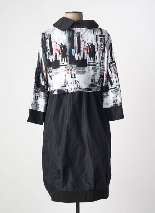 Robe mi-longue manches 3/4 manches 3/4 noir DOLCEZZA femme