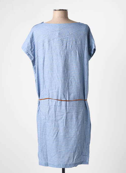 Robe mi-longue manches courtes manches courtes bleu TINSELS femme