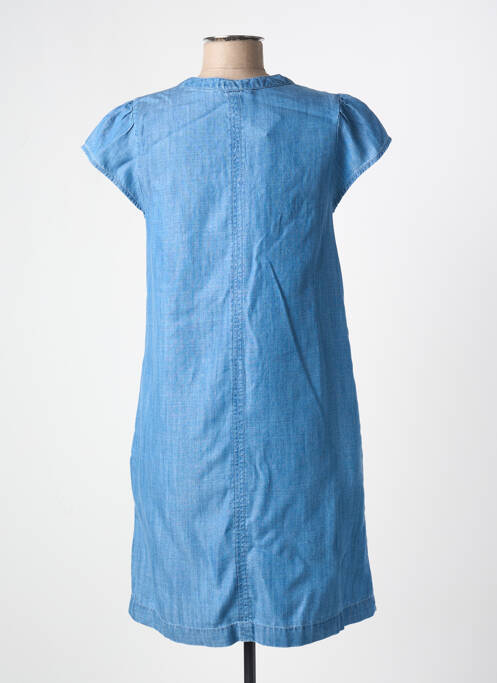 Robe mi-longue manches courtes manches courtes bleu MD'M femme