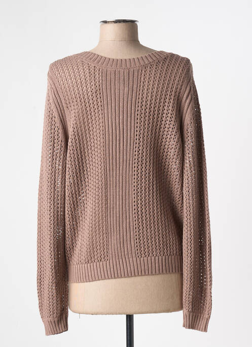 Gilet manches longues coupe cintrée marron MARBLE femme
