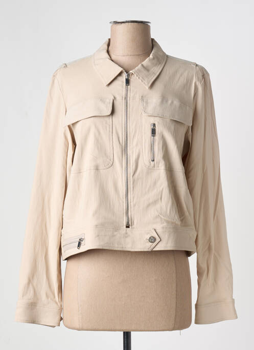 Veste casual coupe droite beige EVA KAYAN femme