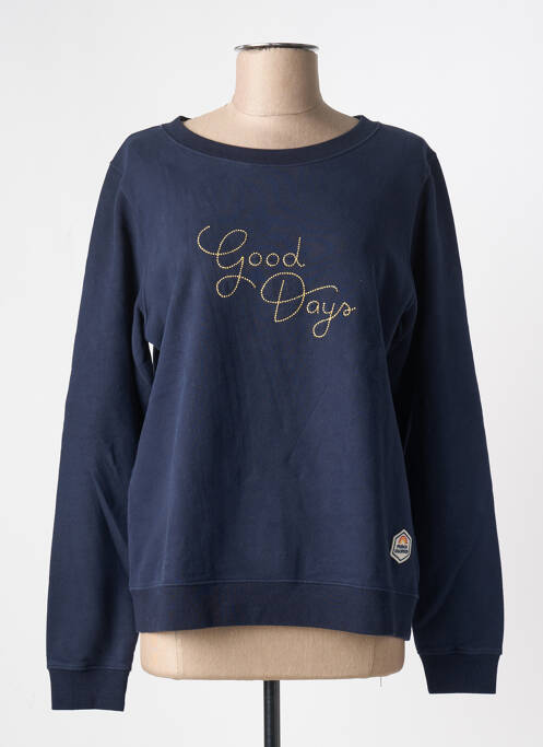 Sweat-shirt broderie manches longues bleu FRENCH DISORDER femme