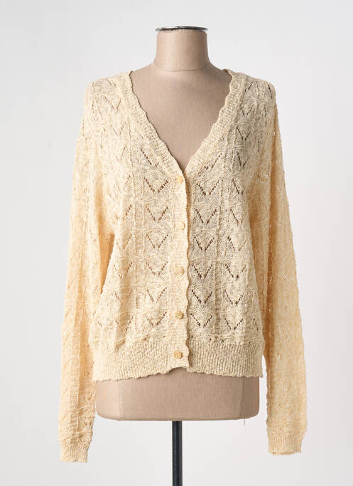 Gilet manches longues beige ESQUALO pour femme