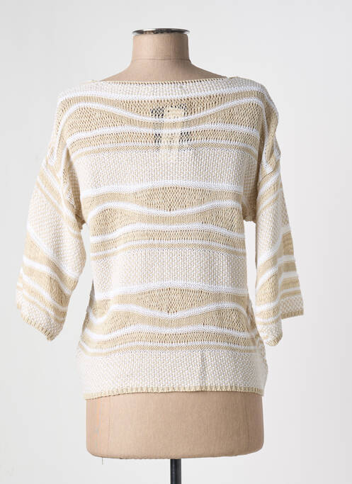 Gilet manches longues beige I.ODENA pour femme