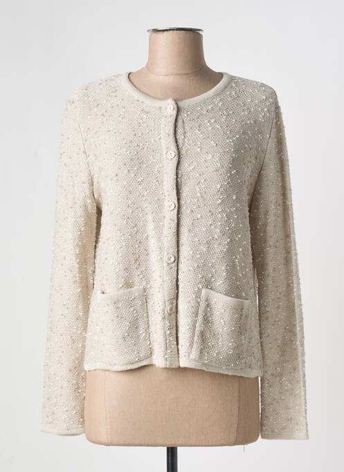 Gilet manches longues beige I.ODENA pour femme