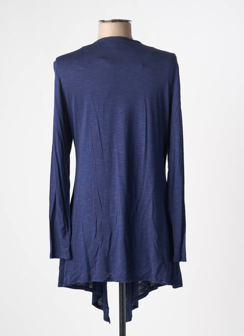 Gilet manches longues bleu MARBLE pour femme