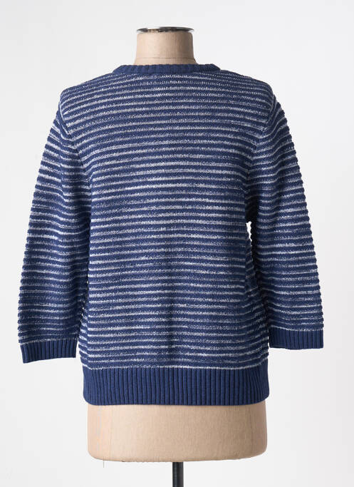 Gilet manches longues bleu MARBLE pour femme