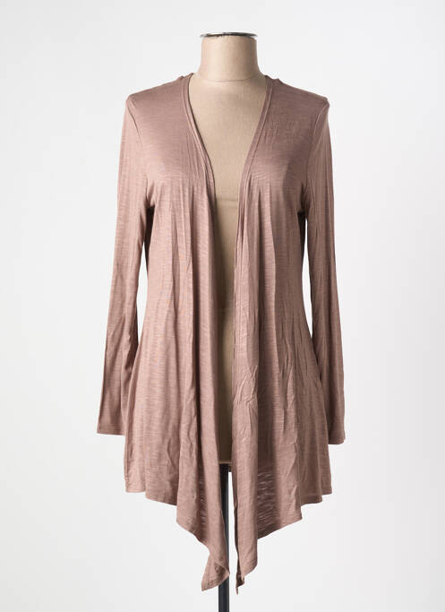 Gilet manches longues marron MARBLE pour femme